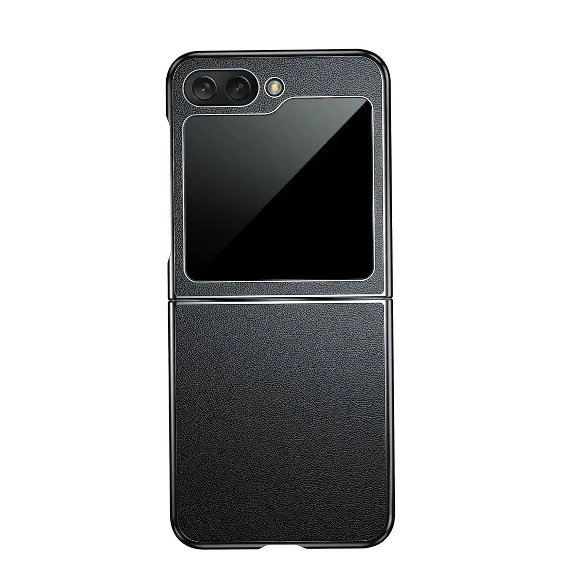 Galaxy Zflip5 Plain Leather Foldable Screen Phone Case - Bellarte Enchanté Galaxy Zflip5 Plain Leather Foldable Screen Phone Case